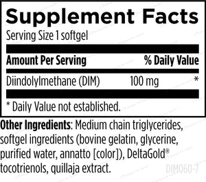DIM-Evail | Diindolylmethane Supplement | 100mg - 60 & 120 Capsules Oral Supplements Designs For Health 