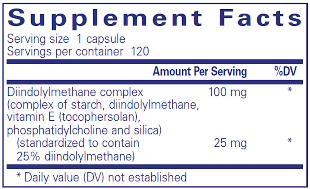 DIM-Pro 100 | Supports Breast, Cervical and Prostate Health - 60 & 120 Capsules Oral Supplements Pure Encapsulations 