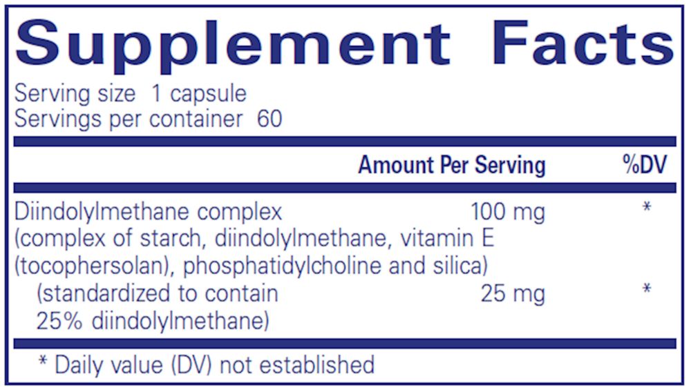 DIM-Pro 100 | Supports Breast, Cervical and Prostate Health - 60 & 120 Capsules Oral Supplements Pure Encapsulations 