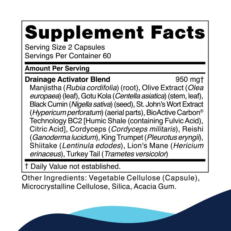 Drainage Activator | Detox & Immune Support - 120 Capsules Oral Supplements CellCore 
