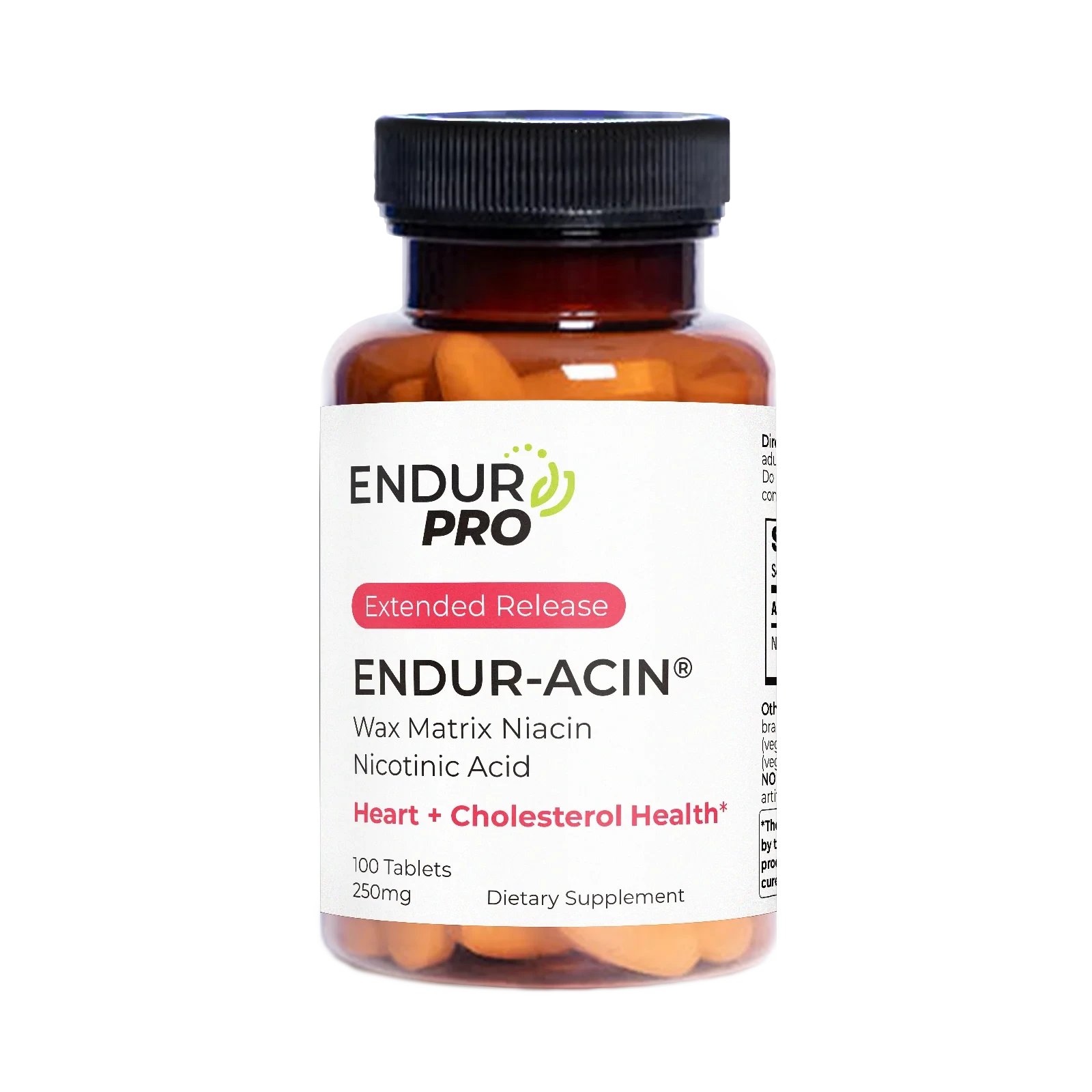 ENDUR-ACIN® Extended Release Niacin | Nicotinic Acid | 250 mg - 200 Tablets Oral Supplement Endurance Products 