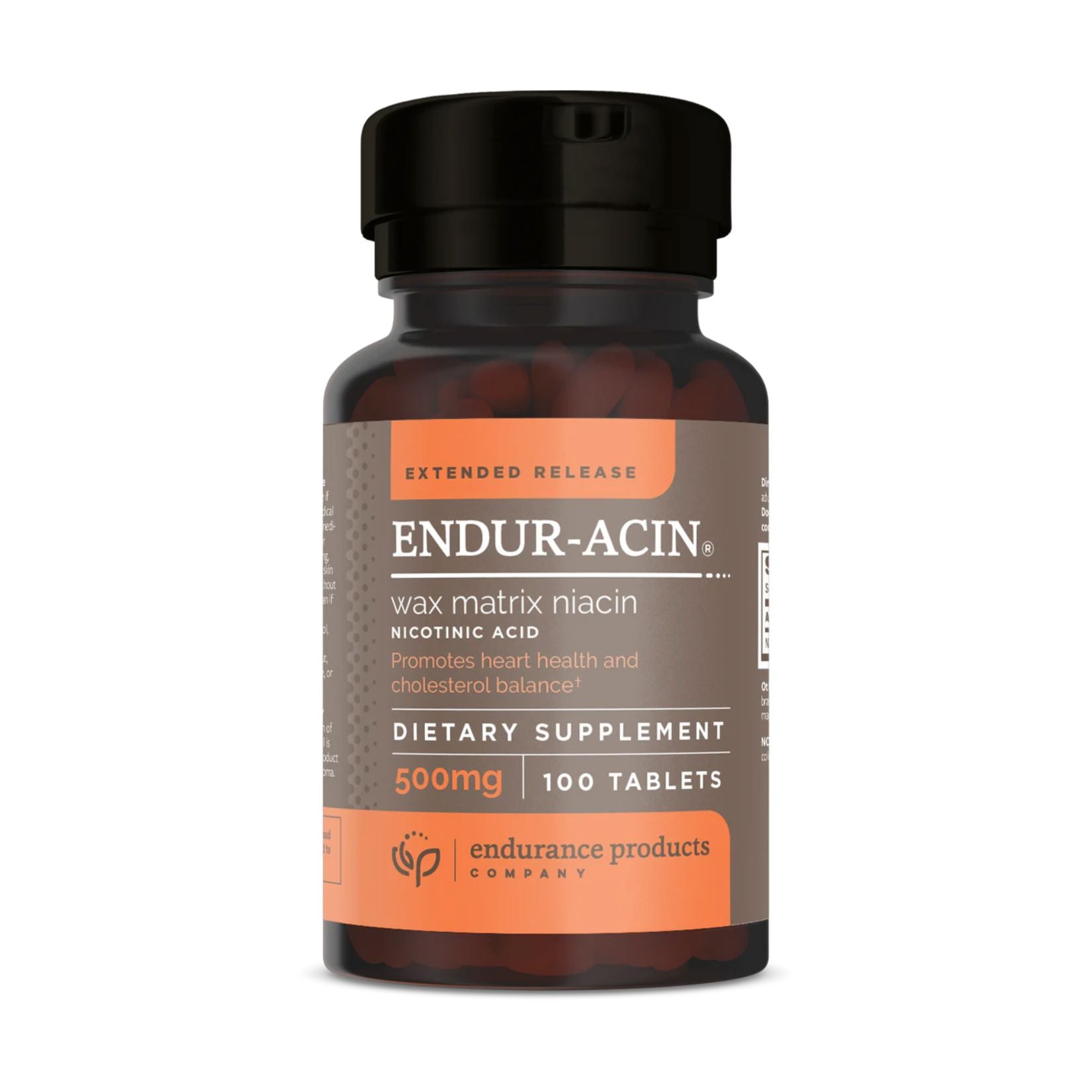 ENDUR-ACIN® Extended Release Niacin (Nicotinic Acid) | 250 mg & 500 mg - 100 Tablets Oral Supplements Endurance Products 500 mg 