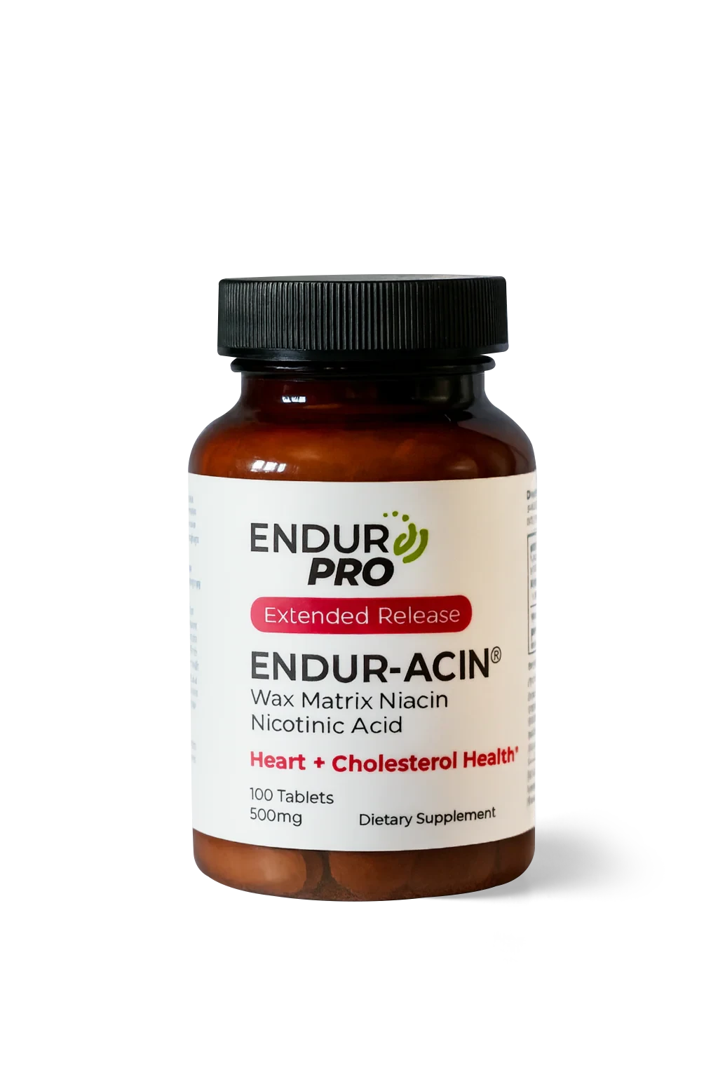 ENDUR-ACIN® Extended Release Niacin | Nicotinic Acid | 500 mg - 100 & 200 Tablets Oral Supplements Endurance Products 100 Tablets 