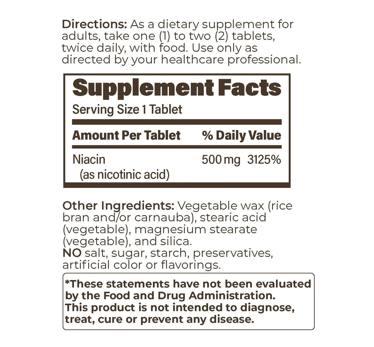 ENDUR-ACIN® Extended Release Niacin | Nicotinic Acid | 500 mg - 100 & 200 Tablets Oral Supplements Endurance Products 