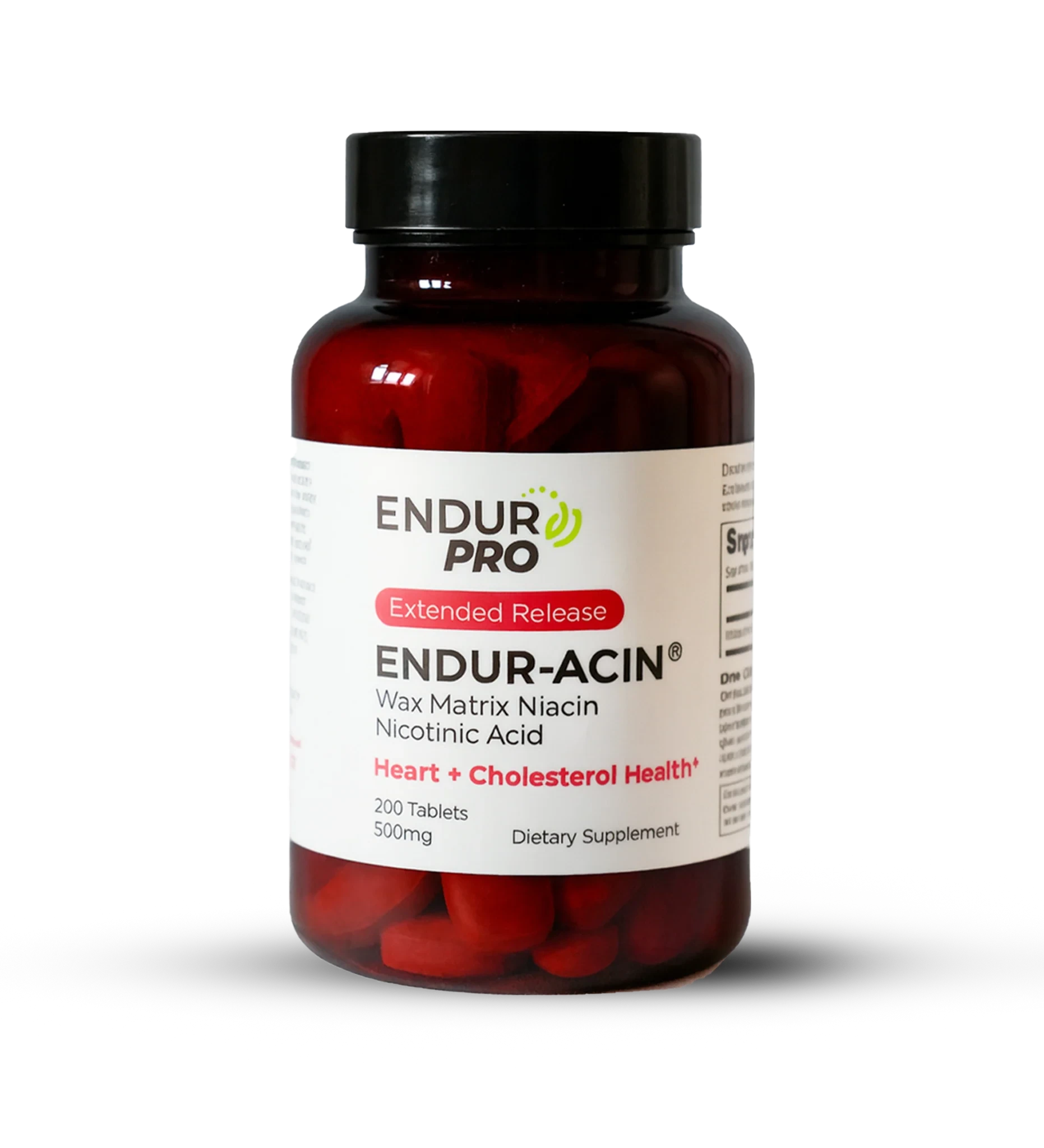 ENDUR-ACIN® Extended Release Niacin | Nicotinic Acid | 500 mg - 100 & 200 Tablets Oral Supplements Endurance Products 200 Tablets 
