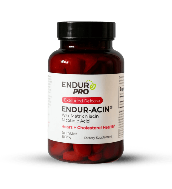 ENDUR-ACIN® Extended Release Niacin | Nicotinic Acid | 500 mg - 100 & 200 Tablets Oral Supplements Endurance Products 200 Tablets 