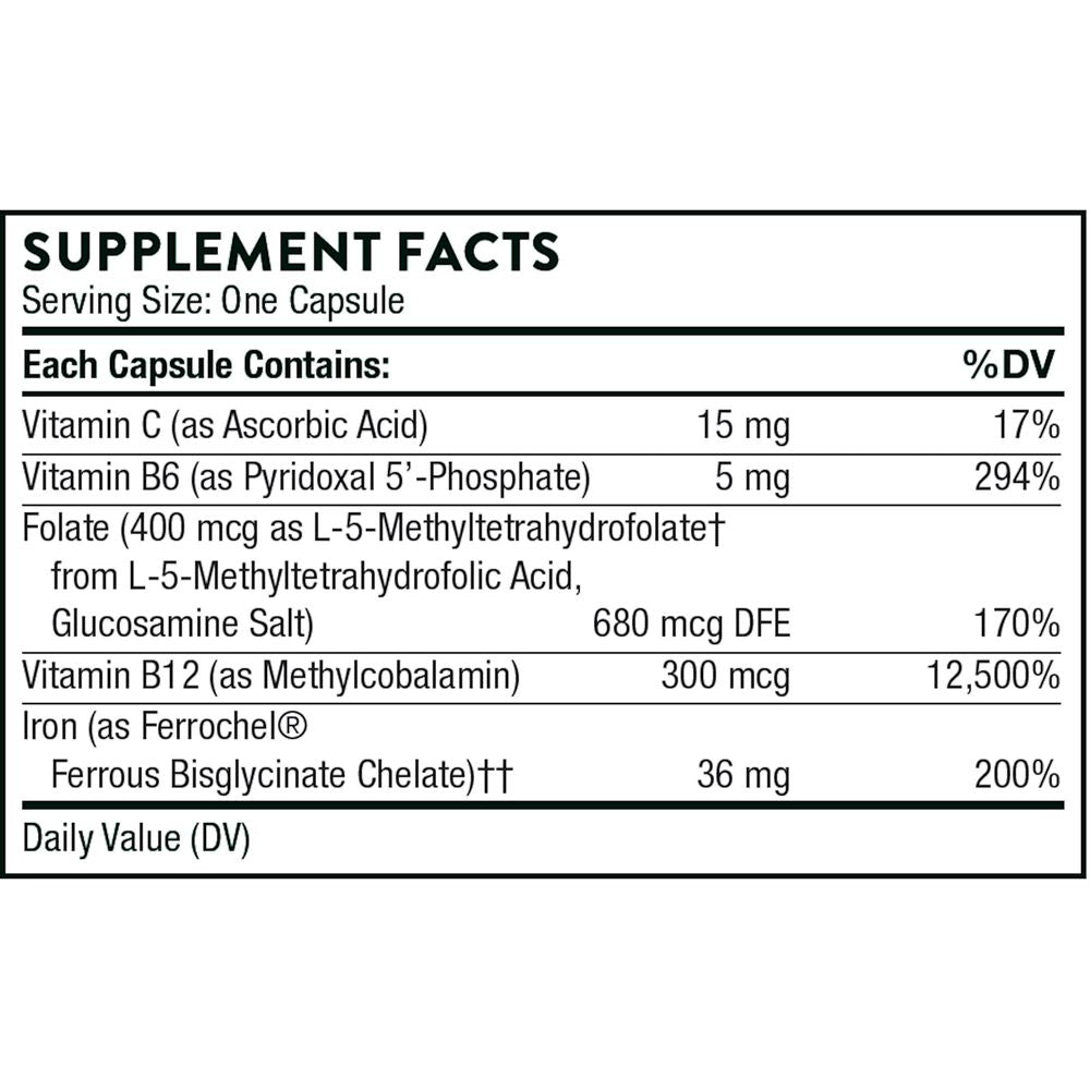 Ferrasorb | Iron with Cofactors - 60 Capsules Oral Supplements Thorne 