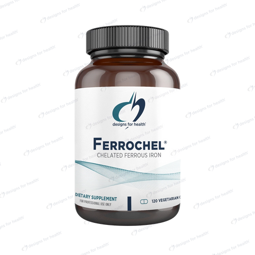 Ferrochel® | Chelated Ferrous Iron | 27mg - 120 Capsules Oral Supplement Designs For Health 