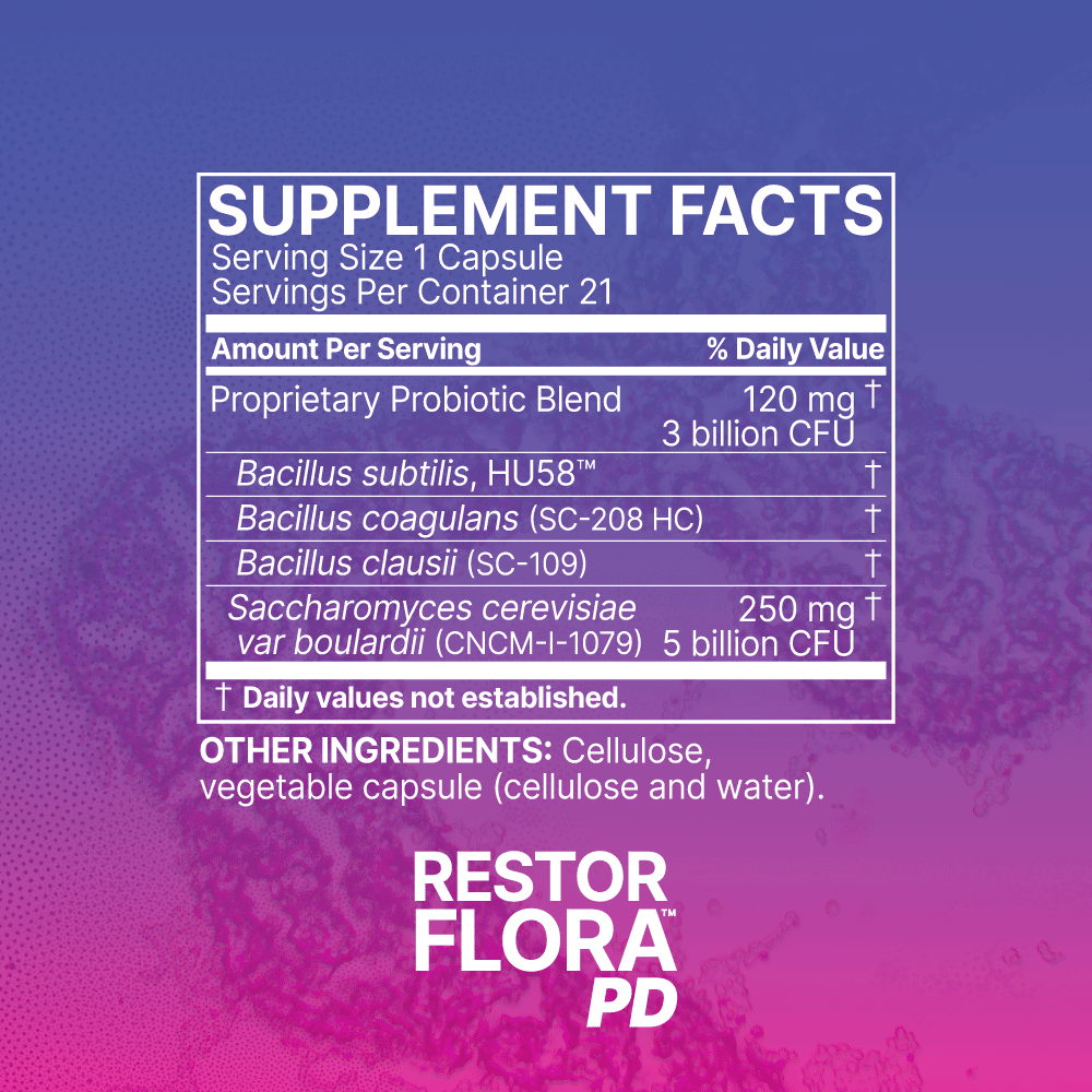 RestorFlora PD | Gut Recovery Probiotic | 21 Capsules