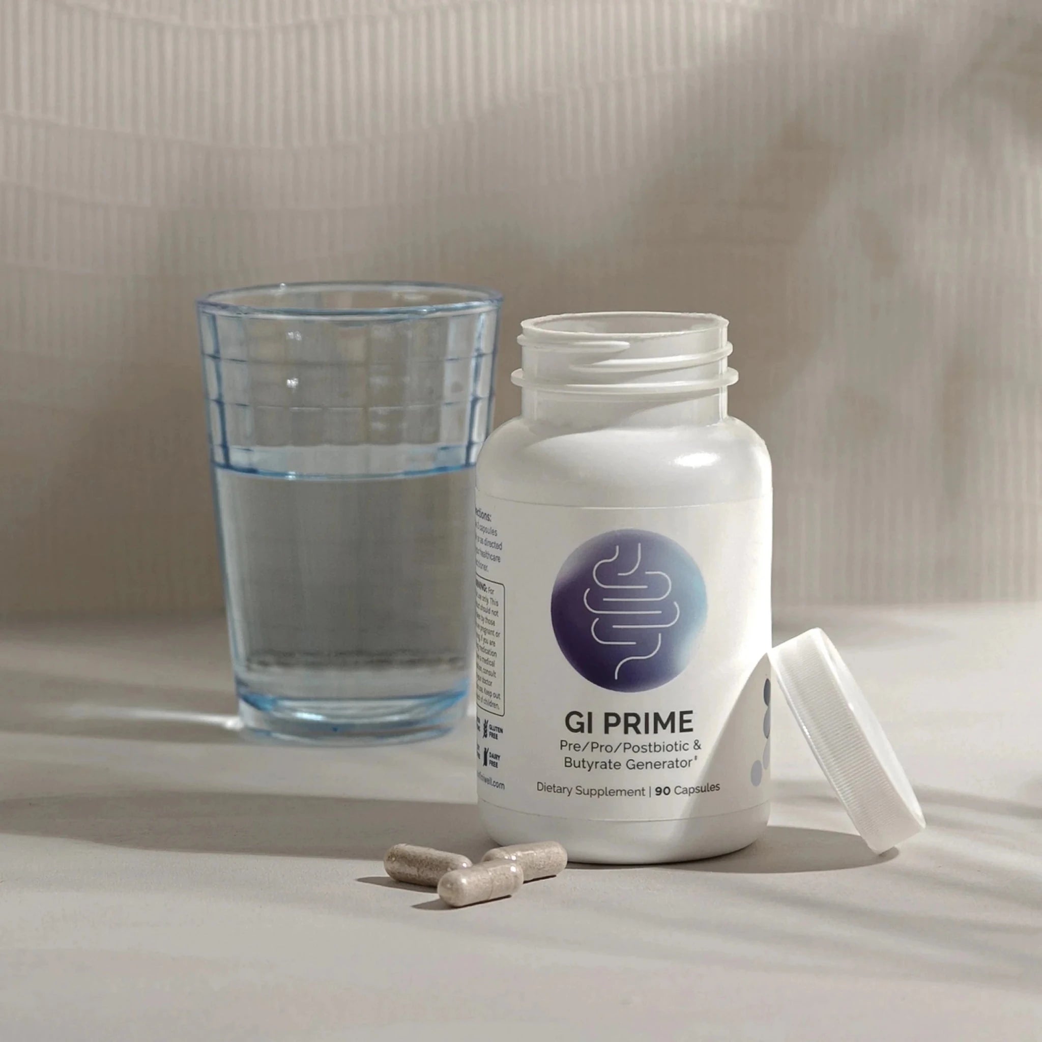GI Prime | Pre/Pro/Postbiotic & Butyrate Generator - 90 Capsules Oral Supplements InfiniWell 