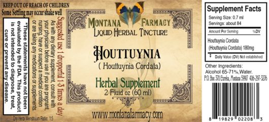 Houttuynia Liquid Herbal Tincture - 2 fl oz Tinctures Montana Farmacy 