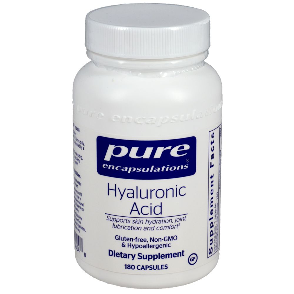 Hyaluronic Acid | Supports Skin Hydration, Joint Lubrication and Comfort - 60 & 180 Capsules Oral Supplements Pure Encapsulations 180 Capsules 