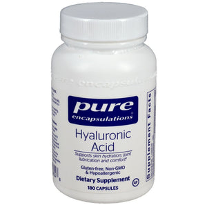 Hyaluronic Acid | Supports Skin Hydration, Joint Lubrication and Comfort - 60 & 180 Capsules Oral Supplements Pure Encapsulations 180 Capsules 