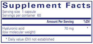 Hyaluronic Acid | Supports Skin Hydration, Joint Lubrication and Comfort - 60 & 180 Capsules Oral Supplements Pure Encapsulations 