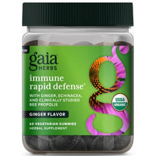 Load image into Gallery viewer, Immune Rapid Defense | Ginger, Echinacea &amp; Bee Propolis - 60 Gummies Oral Supplements Gaia Herbs 