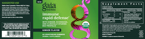 Immune Rapid Defense | Ginger, Echinacea & Bee Propolis - 60 Gummies Oral Supplements Gaia Herbs 