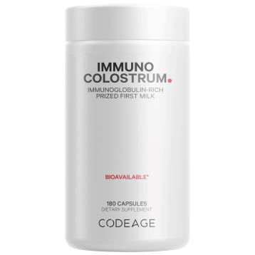 Immuno Colostrum | Immunoglobulin-Rich Prized First Milk - 180 Capsules Oral Supplements Codeage 