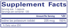 Load image into Gallery viewer, Iodine | Pure Potassium Iodide - 120 Capsules Oral Supplements Pure Encapsulations 