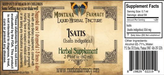 Isatis Liquid Herbal Tincture - 2 fl oz Tinctures Montana Farmacy 