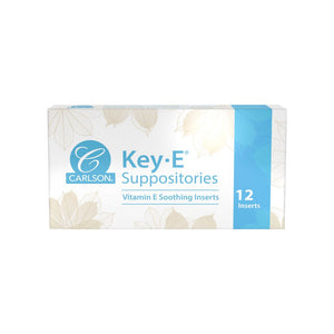 Key E Vaginal Suppositories | Soothing Vitamin E - 12 Inserts Suppository Carlson Labs 