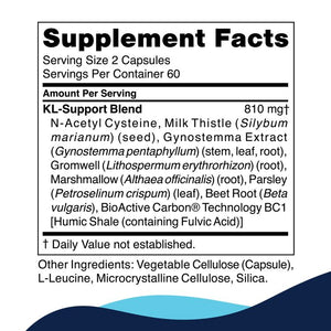 KL-Support | Drainage & Immune Support - 120 Capsules Oral Supplements CellCore 