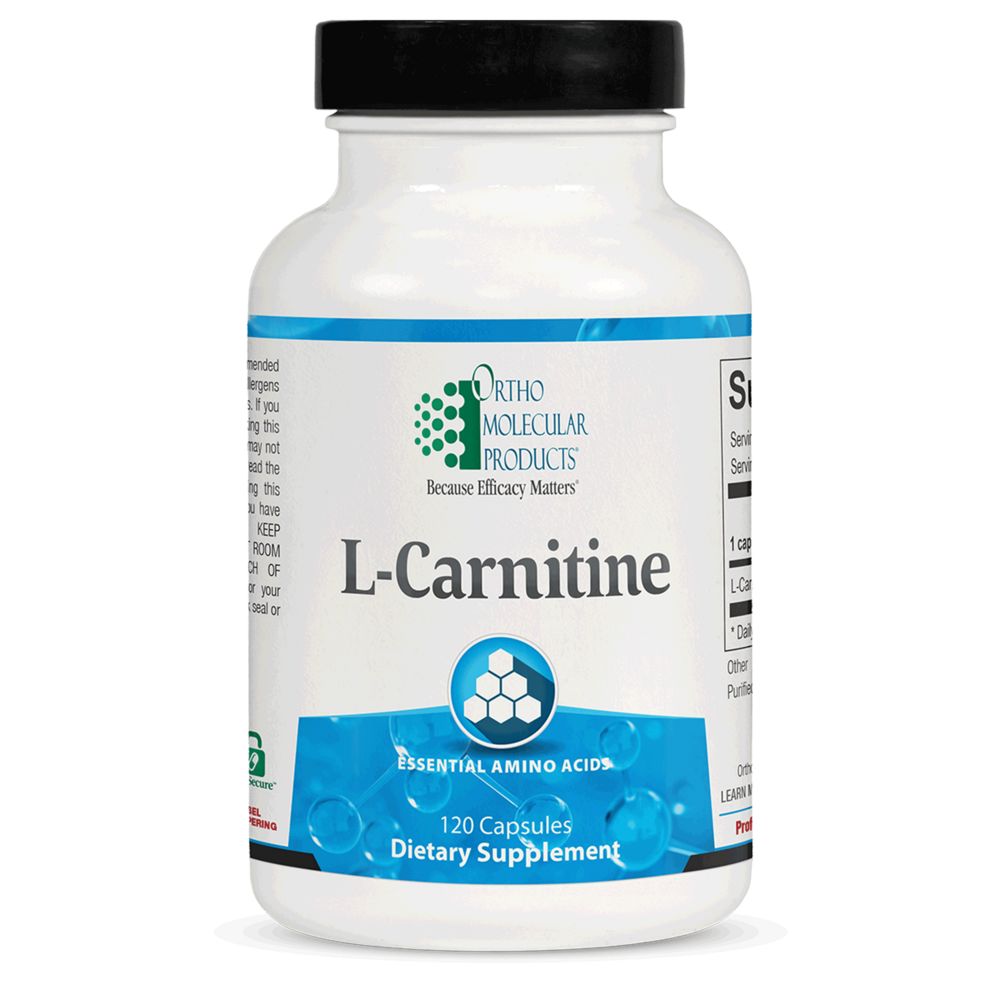L-Carnitine | Essential Amino Acid - 60 & 120 Capsules Oral Supplements Ortho Molecular Products 120 Capsules 