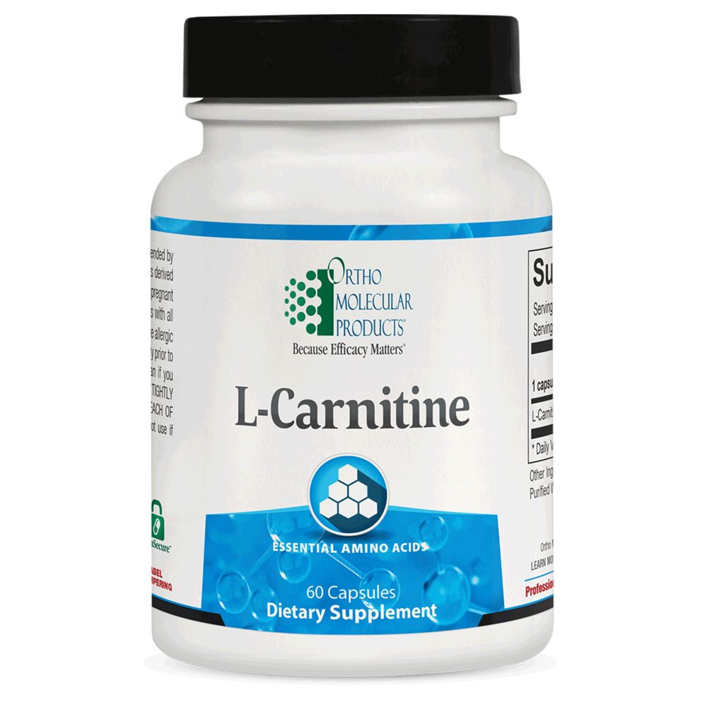 L-Carnitine | Essential Amino Acid - 60 & 120 Capsules Oral Supplements Ortho Molecular Products 60 Capsules 
