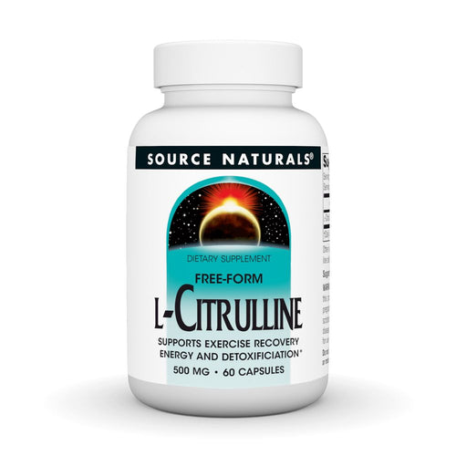 L-Citrulline | Supports Exercise Recovery, Energy & Detoxification | 500mg - 60 Capsules Oral Supplements Source Naturals 