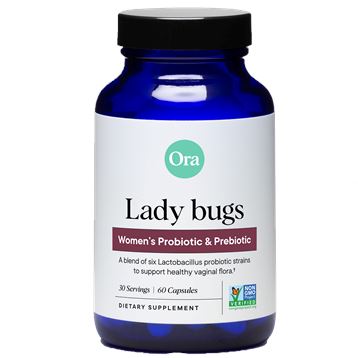 Lady Bugs Women’s Probiotic & Prebiotic | Support Healthy Vaginal Flora - 60 Capsules Oral Supplements Ora Organic 