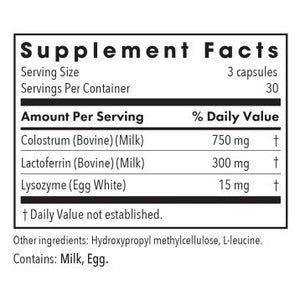 Laktoferrin (Lactoferrin) with Colostrum | Enhanced Colostrum - 90 Capsules Oral Supplements Allergy Research Group 