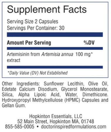 Liposomal Artemisinin Essentials - 60 Capsules Oral Supplements Doctor Inspired Formulations 