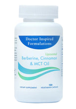 Load image into Gallery viewer, Liposomal Berberine, Cinnamon &amp; MCT Oil - 120 Capsules Oral Supplements Doctor Inspired Formulations 