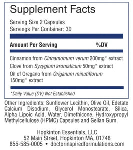 Liposomal Cinnamon, Clove & Oregano Essentials - 60 Capsules Oral Supplements Doctor Inspired Formulations 