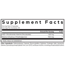 Load image into Gallery viewer, Liposomal NAD+ Eternal | Nicotinamide Adenine Dinucleotide | Trimethylglycine - 60 Capsules Oral Supplements Codeage 