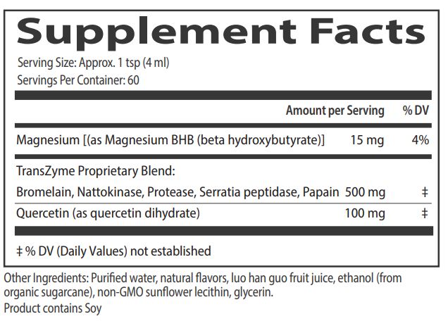 Liposomal TransZyme | Cardiovascular, Excess Fibrin & Biofilm Support - 8 fl oz Oral Supplements DesBio 