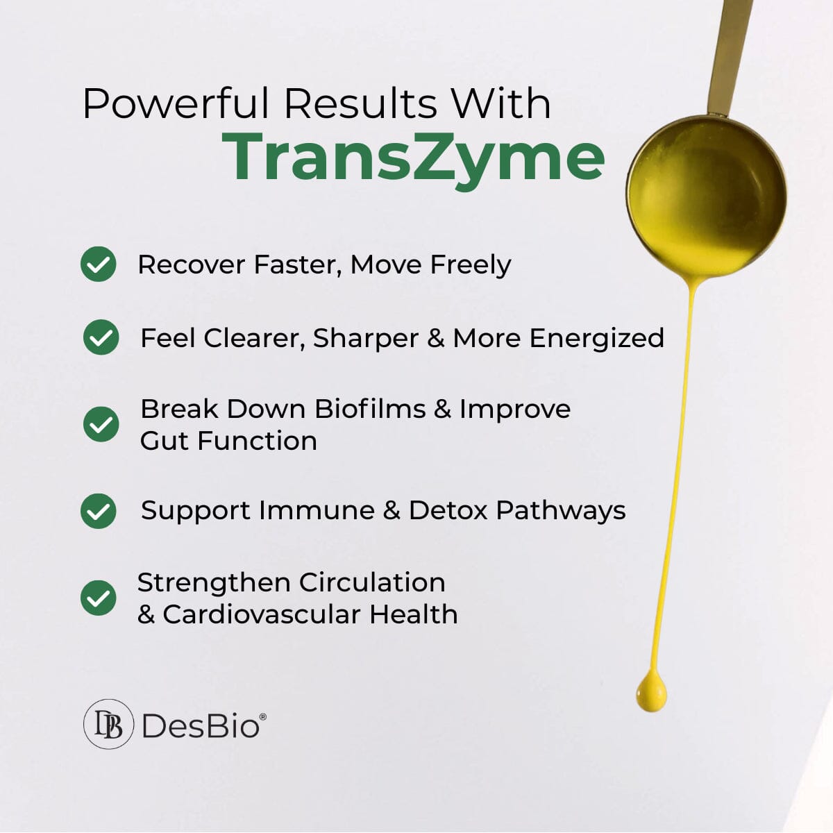 Liposomal TransZyme | Cardiovascular, Excess Fibrin & Biofilm Support - 8 fl oz Oral Supplements DesBio 