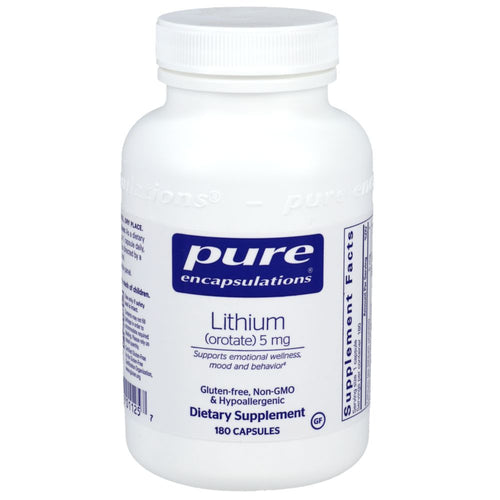 Lithium Orotate | Supports Emotional Wellness, Mood & Behavior | 5 mg - 180 Capsules Oral Supplements Pure Encapsulations 