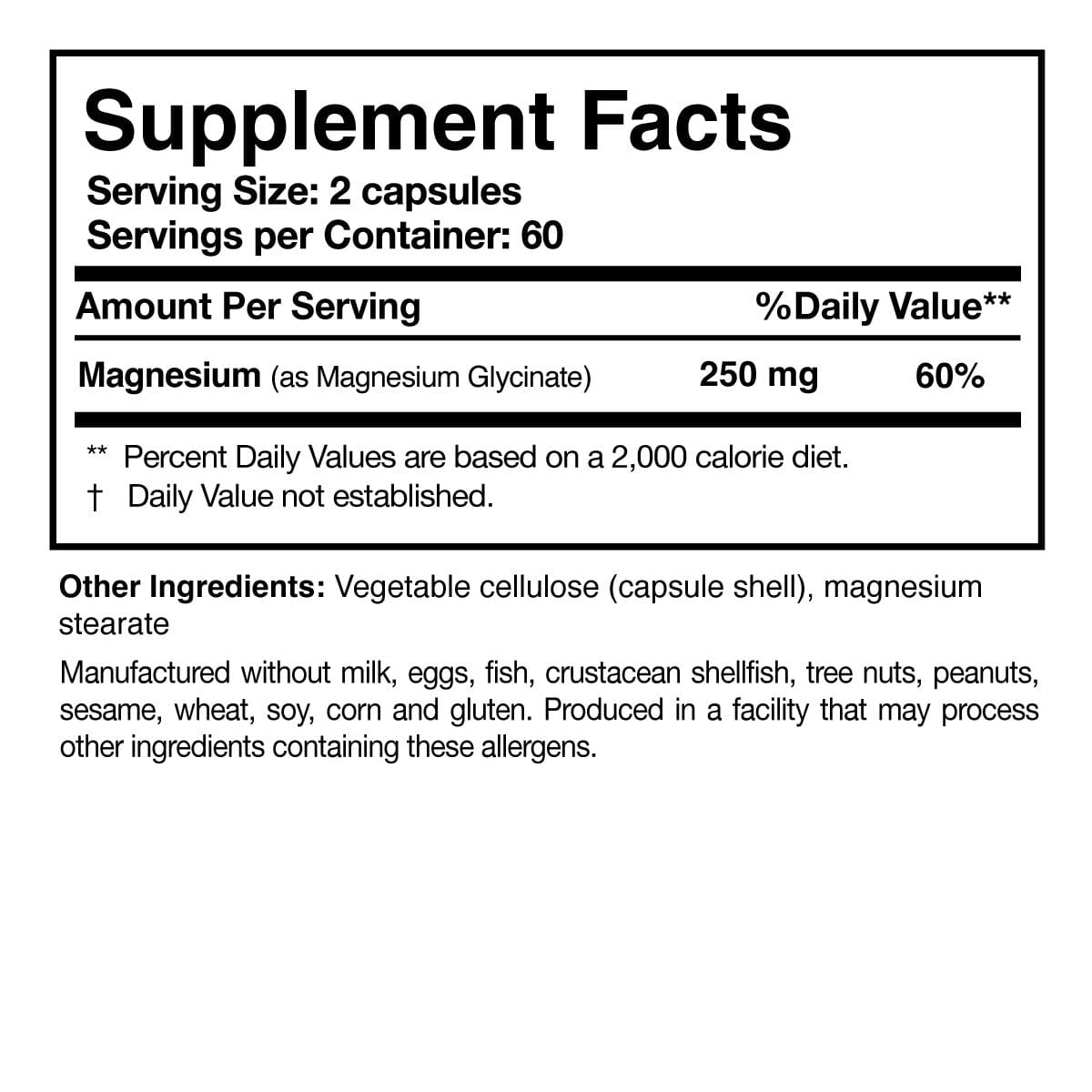 Magnesium Glycinate | 120 Capsules Femologist Inc. 