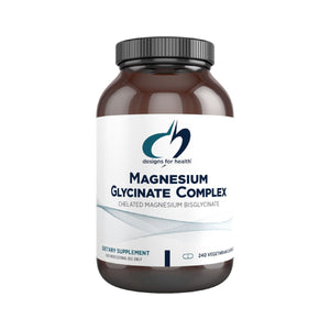 Magnesium Glycinate Complex | Chelated Magnesium Bisglycinate - 60, 120 & 240 Capsules Oral Supplements Designs For Health 