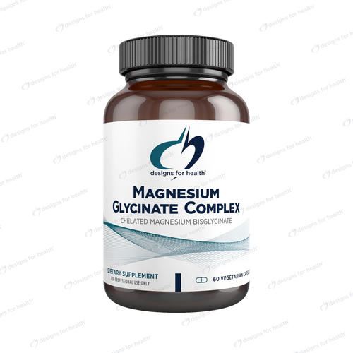 Magnesium Glycinate Complex | Chelated Magnesium Bisglycinate - 60, 120 & 240 Capsules Oral Supplements Designs For Health 60 Capsules 