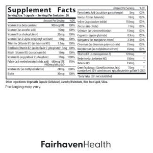 Menopause Multivitamin Essentials | Bone, Heart & Brain Support - 30 Capsules Oral Supplements Fairhaven Health 