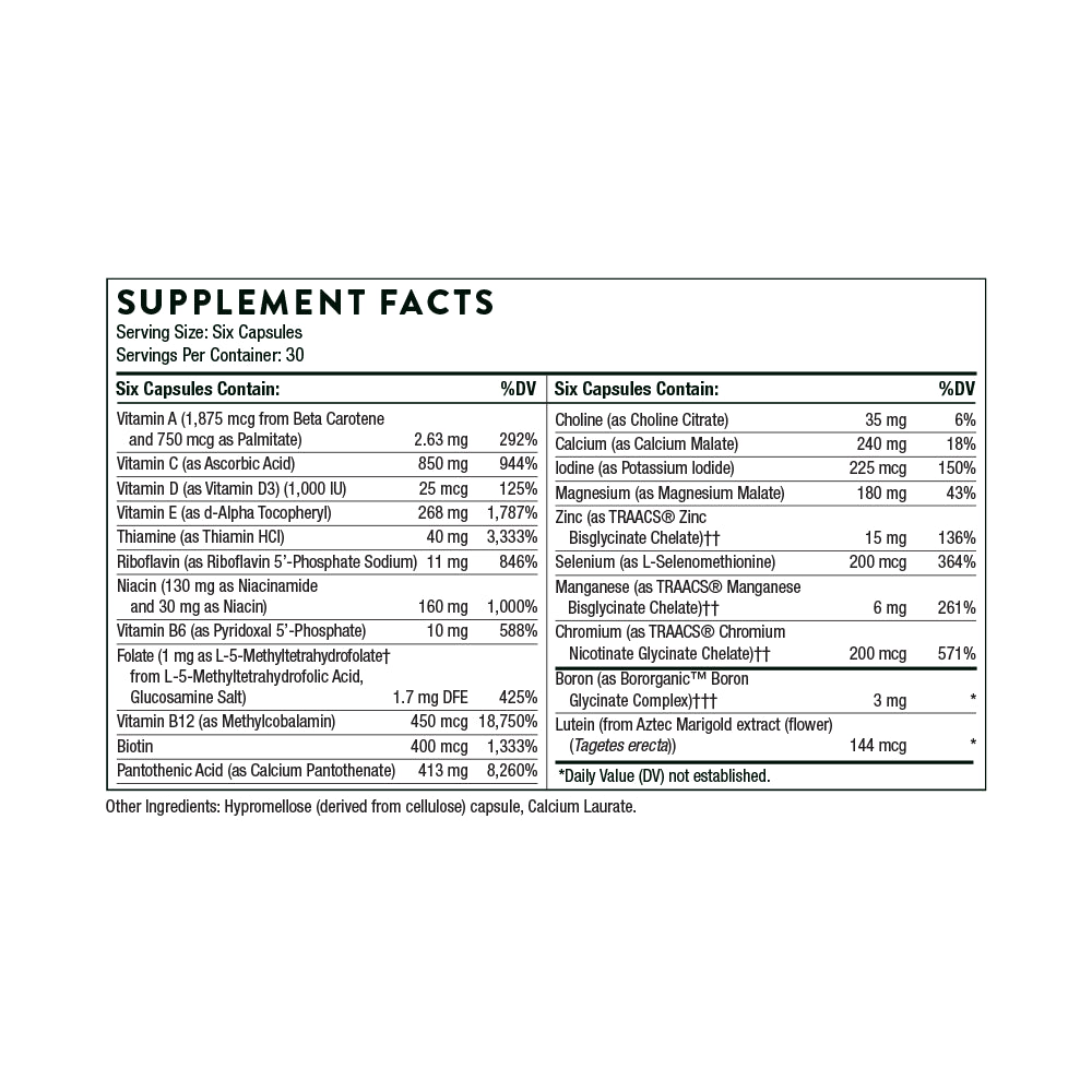 Men's Multi 50+ w/o CU FE | Comprehensive Formula - 180 Capsules Oral Supplements Thorne 