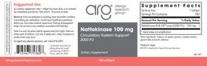 Nattokinase NSK-SD® | Circulatory System Support | 2000 FU | 100mg - 60 & 180 Softgels Oral Supplements Allergy Research Group 