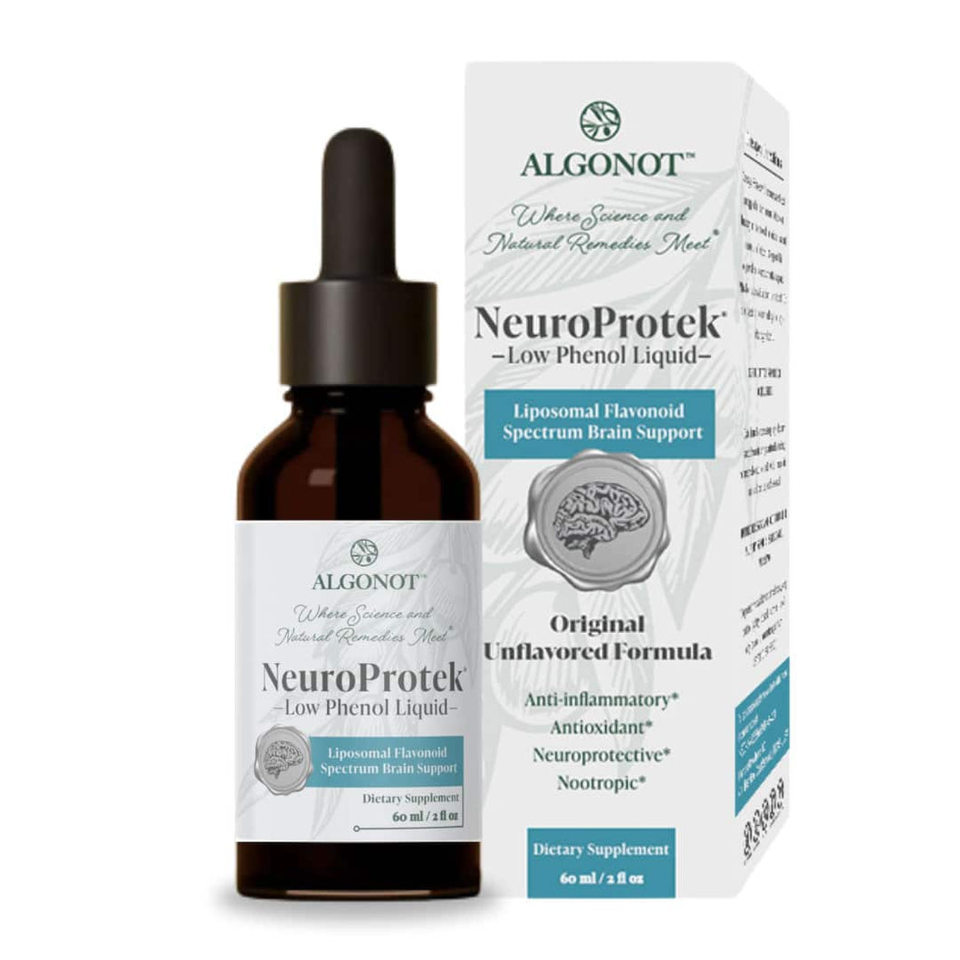 NeuroProtek LP (Low Phenol) Liquid Formula | Promotes Body & Mind Harmony - 2 fl oz. Oral Supplements Algonot Unflavored 