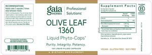 Olive Leaf | 1360mg | Supports Healthy Immune Response - 120 Capsules Oral Supplements Gaia Herbs 