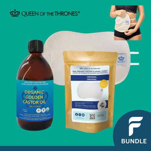 Organic Castor Oil Pack - Bundle - 2 Items Topical Application Queen of the Thrones 