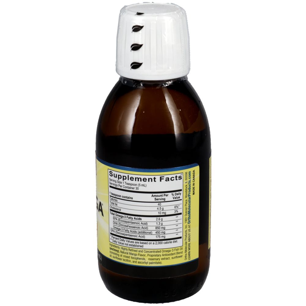 Orthomega® Liquid Fish Oil | Mango - 5.07 fl oz (150 mL) Oral Supplements Ortho Molecular Products 