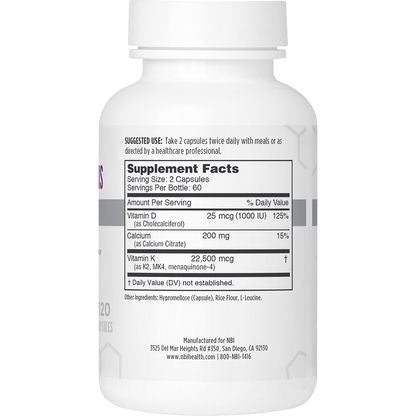 Osteo-K Minis | Bone Support - 120 Capsules Oral Supplements NBI 