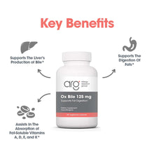 Load image into Gallery viewer, Ox Bile | Essential for Fat Digestion | 125 mg - 180 Capsules Oral Supplements Allergy Research Group 