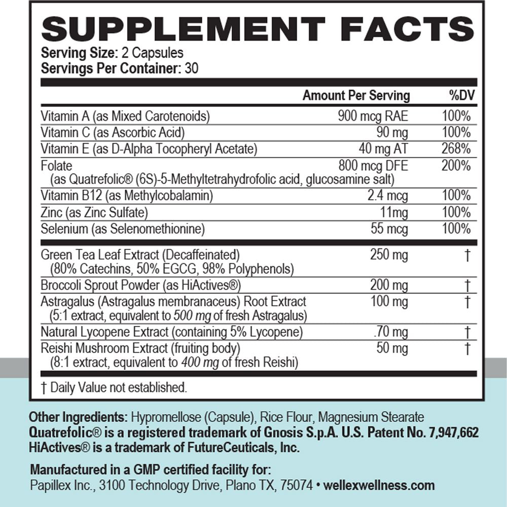 Papallix® | Supports the Body's Response to HPV - 60 Capsules Oral Supplements Wellex 